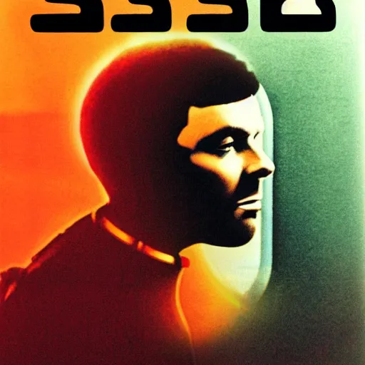 Image similar to space odyssey solaris retro book cover grafic