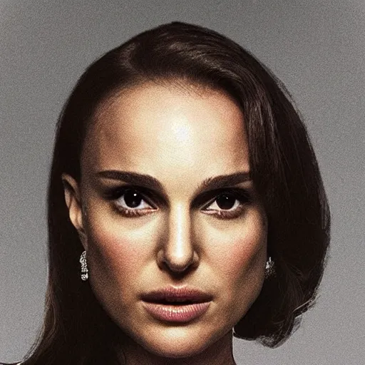 Image similar to Natalie Portman as a black woman, dramatic cinematic portrait, rain