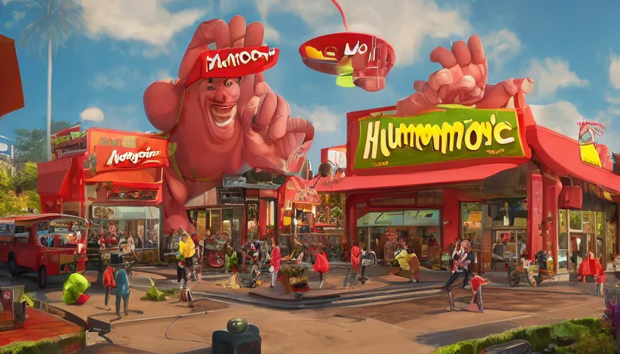 Prompt: promotional image for humongous big mac in mcdonald's, hyperdetailed, artstation, cgsociety, 8 k