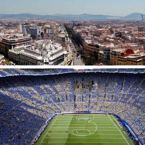 Image similar to Madrid versus Barcelona