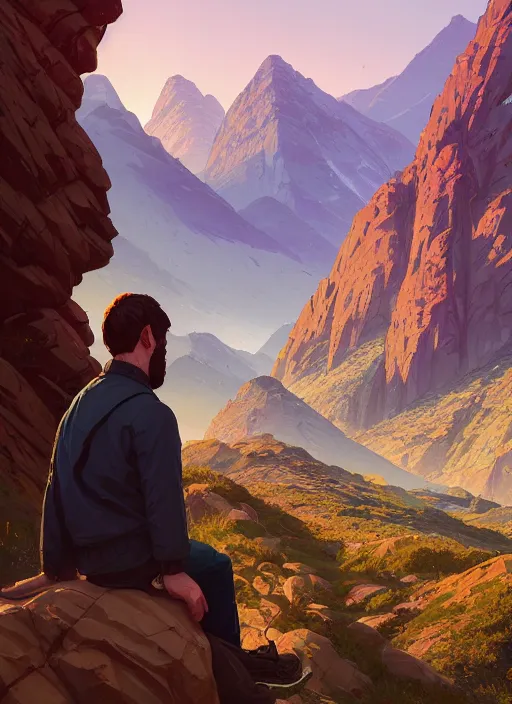 Prompt: highly detailed portrait mountain in gta v, stephen bliss, unreal engine, fantasy art by greg rutkowski, loish, rhads, ferdinand knab, makoto shinkai and lois van baarle, ilya kuvshinov, rossdraws, tom bagshaw, global illumination, radiant light, detailed and intricate environment