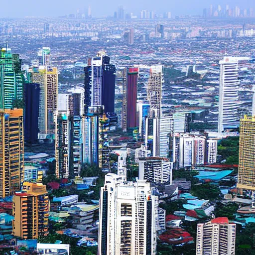 Image similar to manila skyline in the year 2 0 7 0, photograph