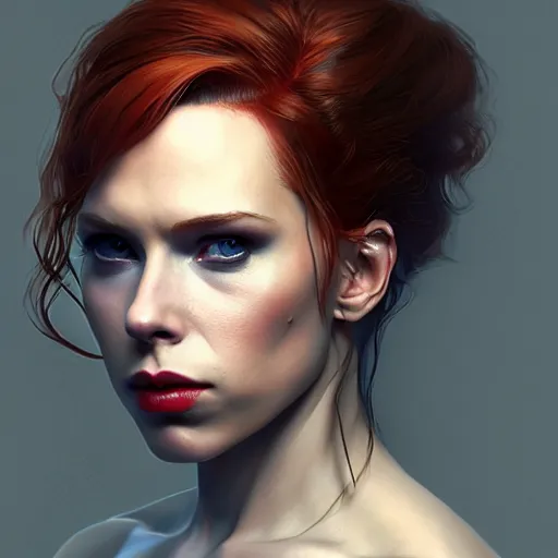 Image similar to Daniel Day Lewis as black widow, au naturel, hyper detailed, digital art, trending in artstation, cinematic lighting, studio quality, smooth render, unreal engine 5 rendered, octane rendered, art style by klimt and nixeu and ian sprigger and wlop and krenz cushart