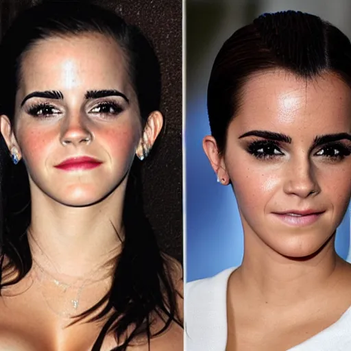 Image similar to emma watson mixed with kim kardashian