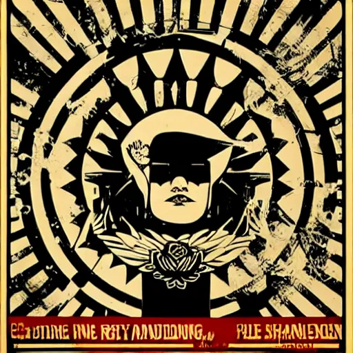 Image similar to mind wandering by shepard fairey