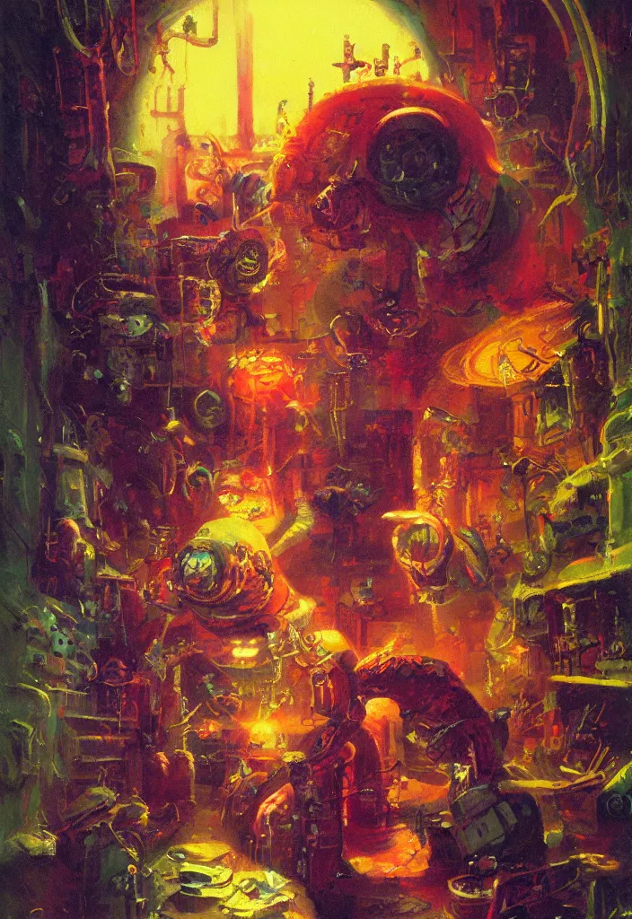 Image similar to portrait of a rat mad scientist, art by PAUL LEHR