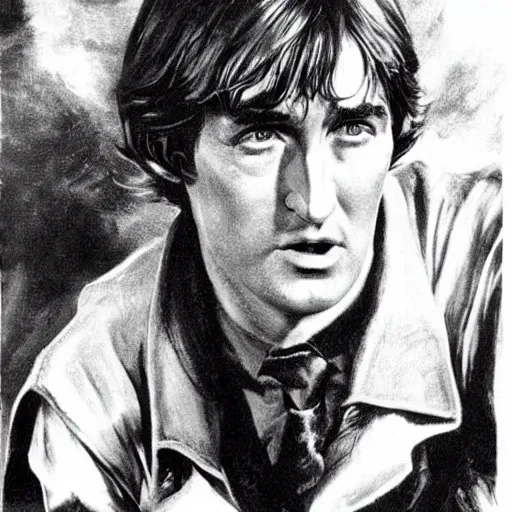 Image similar to owen wilson in the role of harry potter by frank frazetta