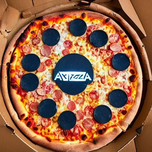 Prompt: a pizza portal to another universe, award winning professional stargate photography