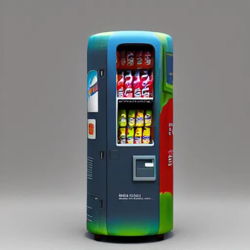 Prompt: concept art of a vending machine of emotion, emotion come with a cute packaging, realistic, octane render, unreal engine