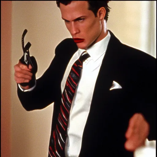 Image similar to Flash McQueen in American Psycho (1999)