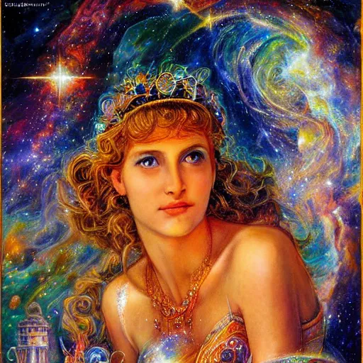 Prompt: goddess of hubble space telescope images by senior concept artist josephine wall, trending on art station, hidden faces