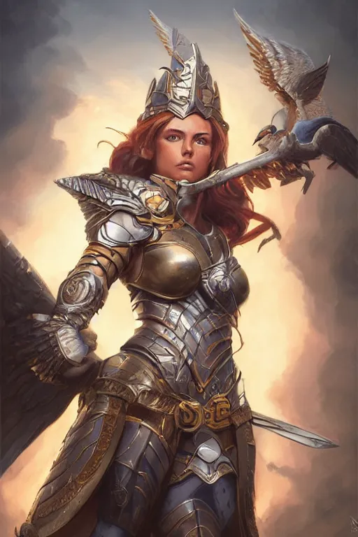 Image similar to amazon valkyrie athena, d & d, fantasy, portrait, highly detailed, headshot, digital painting, trending on artstation, concept art, sharp focus, illustration, art by artgerm and greg rutkowski and magali villeneuve