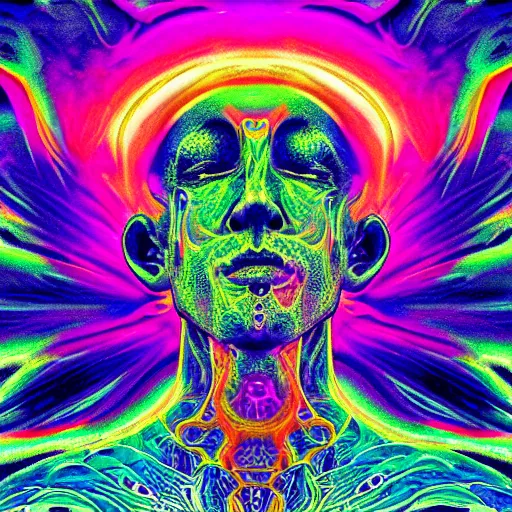 Image similar to psychedelic ego death