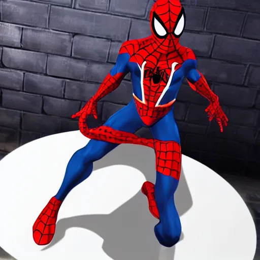 Image similar to spider - man, as a character from guilty gear : strive, anime, fighting game