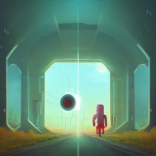 Image similar to “Portal to another world by Simon Stalenhag, 8k, highly detailed, trending on artstation”