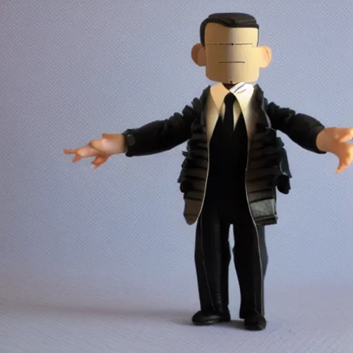 Image similar to alan turing, stop motion vinyl action figure, plastic, toy, very reflective, aaron horkey style