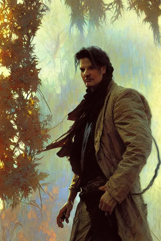 Image similar to zak bagans, painting by gaston bussiere, craig mullins, greg rutkowski, alphonse mucha