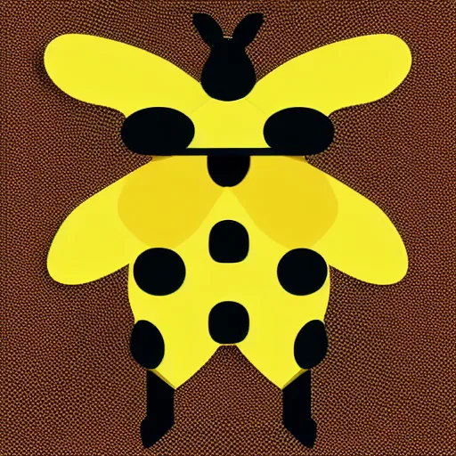 Image similar to a bee who is a scientist in a lab coat, colored pencils, low poly render, vector art, flat colors, by eric carle, icon, dark background