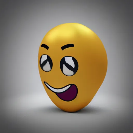 Prompt: 3d render of an emoji that depicts the feeling of complete devastation