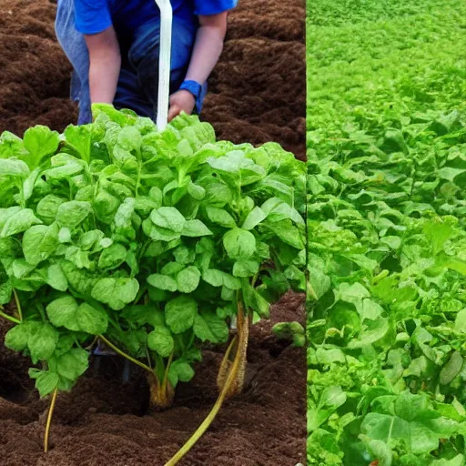 Image similar to how potatoes grow