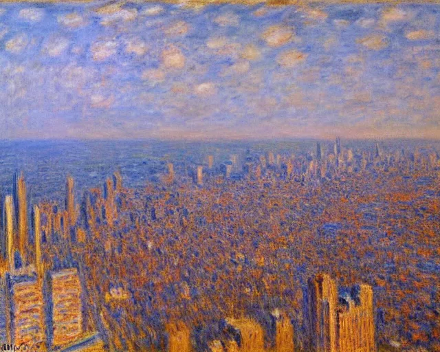 Image similar to chicago by claude monet