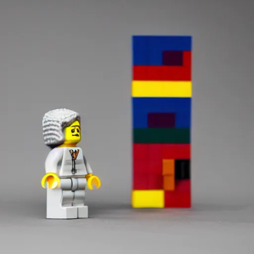 Prompt: Liminal space in outer space, Lego figurine