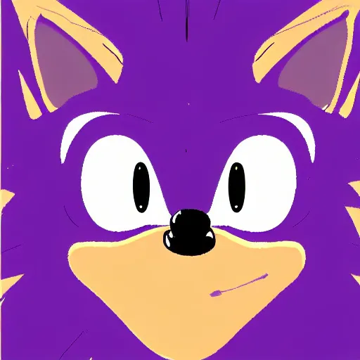 Prompt: ms paint picture of a purple sonic the hedgehog