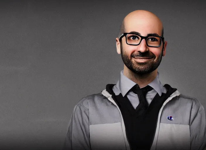 Prompt: champion splashart of michael from vsauce