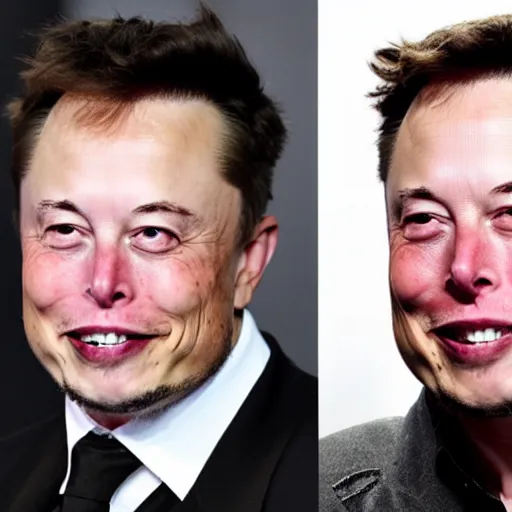 Prompt: Elon Musk with rabbit teeth