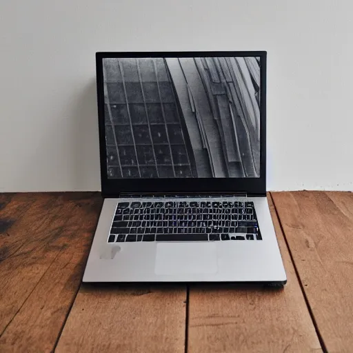 Prompt: brutalism laptop