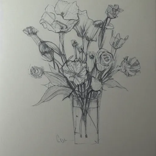 Image similar to floral sketch