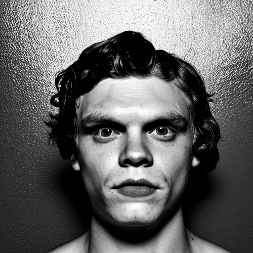 Image similar to actor evan peters photographed by edward weston