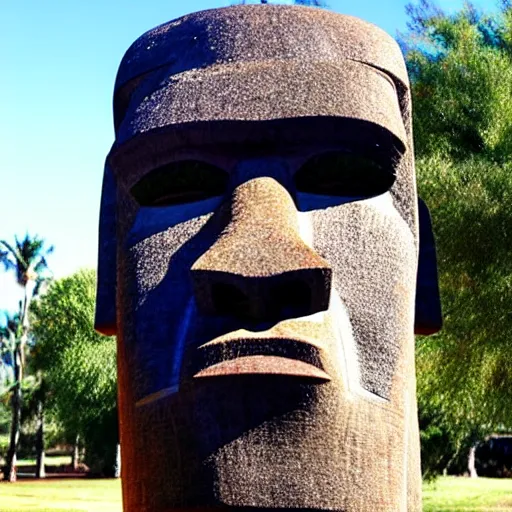 Image similar to Easter island head statue of Shaquille O'Neal