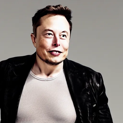 Image similar to elon musk in a shirt made out of knitted ramen noodles