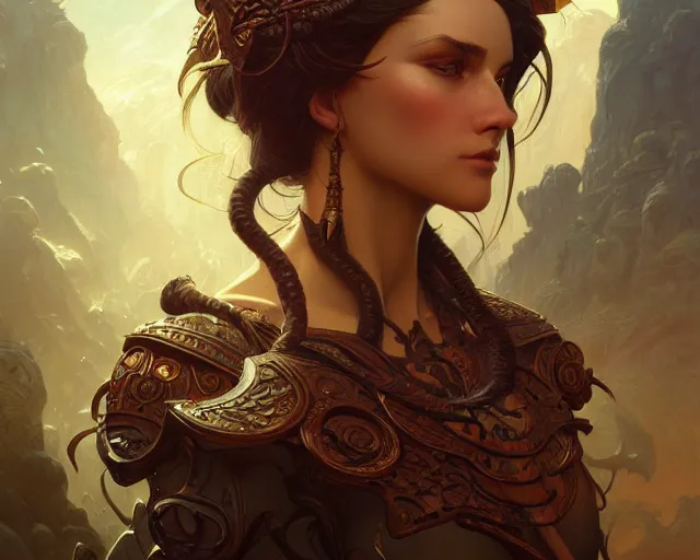 Image similar to photography of terry oakes, deep focus, d & d, fantasy, intricate, elegant, highly detailed, digital painting, artstation, concept art, matte, sharp focus, illustration, hearthstone, art by artgerm and greg rutkowski and alphonse mucha