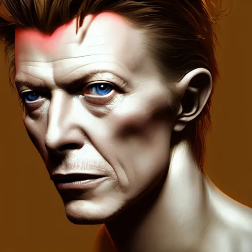 Prompt: david bowie, ultra high detailed, oil painting, greg rutkowski, charlie bowater, yuumei, yanjun cheng, unreal 5, daz, hyperrealistic, octane render, rpg portrait, dynamic lighting