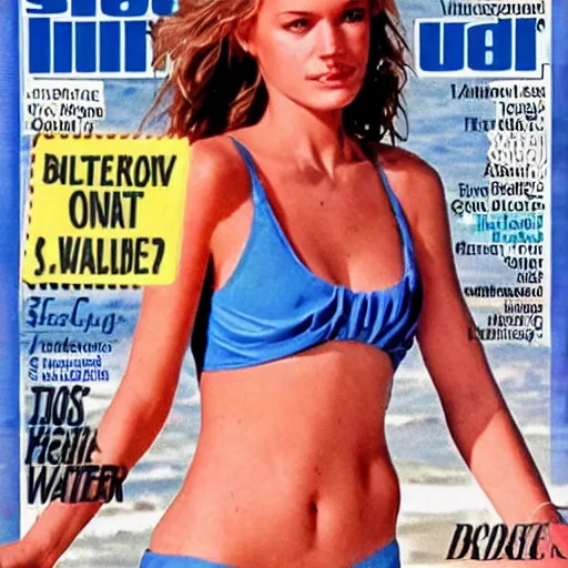 Image similar to Walter White on the cover of Swimsuit Illustrated (1989)