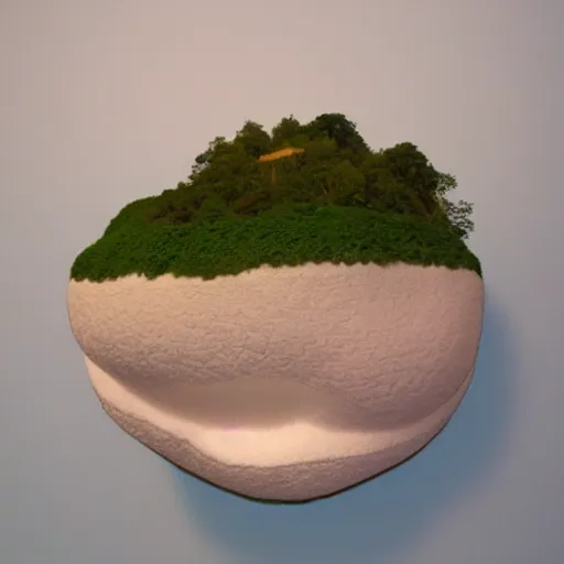 Prompt: floating island