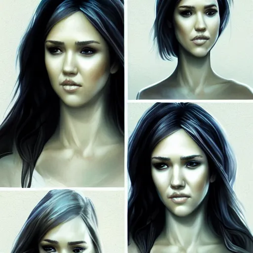 Image similar to Jessica alba, Charlie Bowater art style, digital fantasy portrait