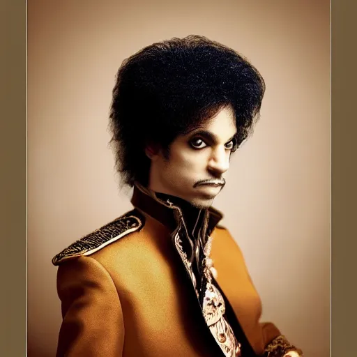 Prompt: amazing award winning portrait photo of prince the artist