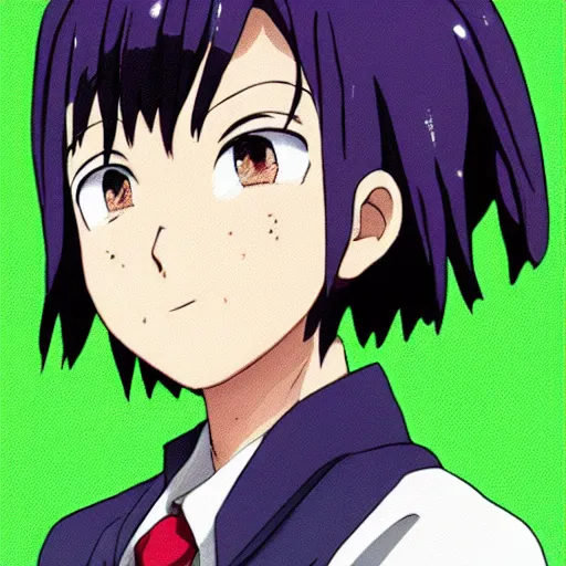 Prompt: realistic school portrait photo of jirou from my hero academia as a real person
