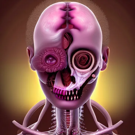 Image similar to an evolved human with new organs to thrive in the future ( body horror ), award winning digital art realistic