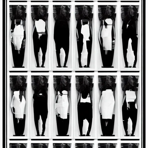 Image similar to black on white graphic poster for balenciaga in style of david rudnick, acid, y 2 k