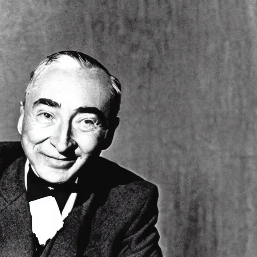 Image similar to photo of robert oppenheimer working as president