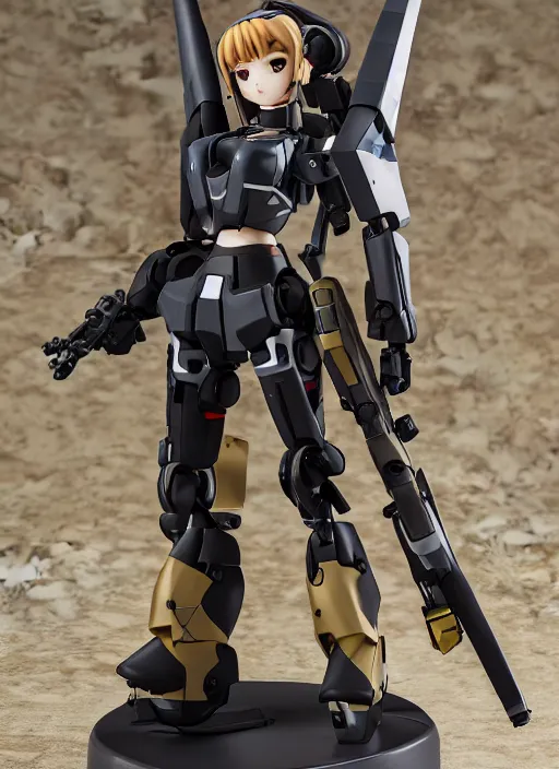 Image similar to toy design,cyber mecha Armor, portrait of the action figure of a girl, girls frontline style, anime figma figure, studio photo, flight squadron insignia, realistic military gear, 70mm lens,