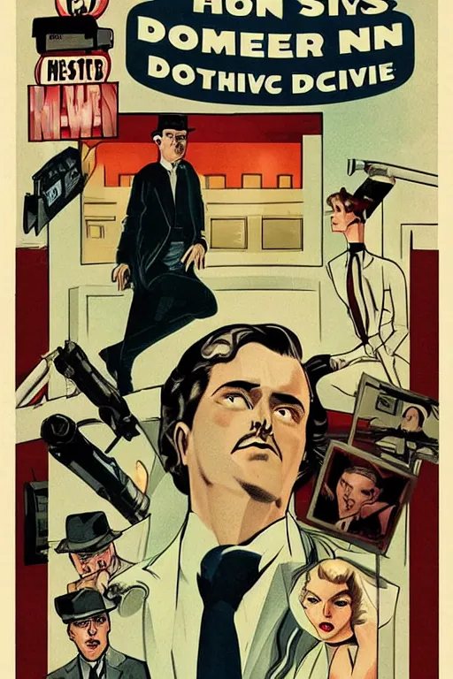 Image similar to Comic book cover depicting a 1930’s Pulp Noir Detective in the style of Phil Noto