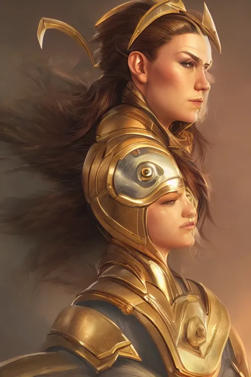 Image similar to amazon valkyrie athena, d & d, fantasy, portrait, highly detailed, headshot, digital painting, trending on artstation, concept art, sharp focus, illustration, art by artgerm and greg rutkowski and magali villeneuve