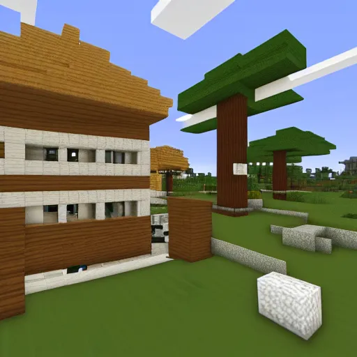 Image similar to Doctor House in minecraft screenshot