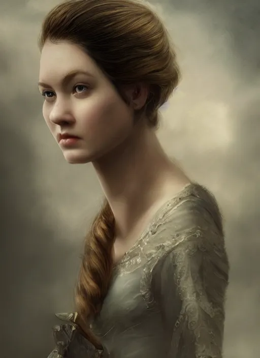 Prompt: portrait, elegant, highly detailed, matte painting, by william mccane