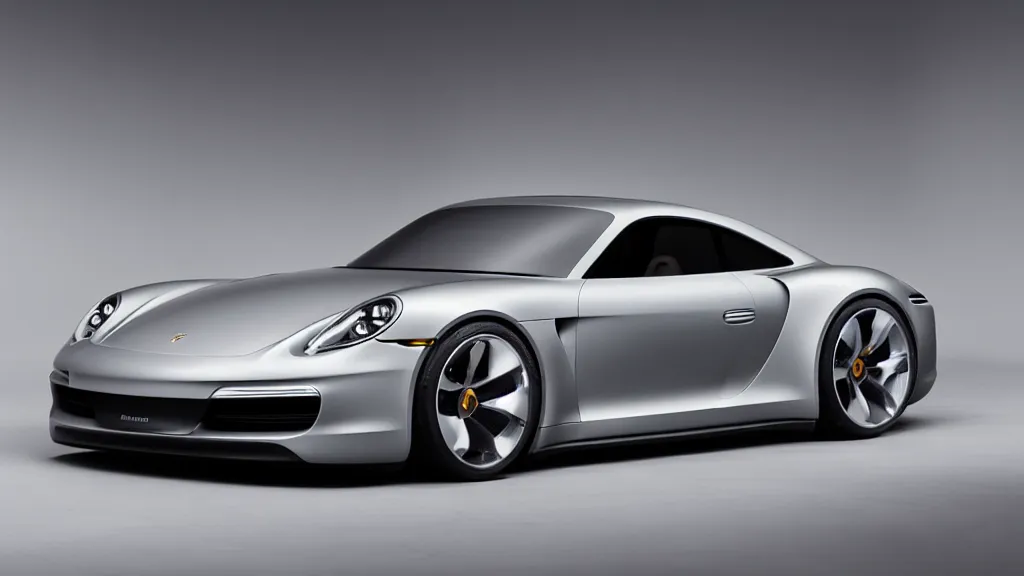 Prompt: photo of a porsche concept car